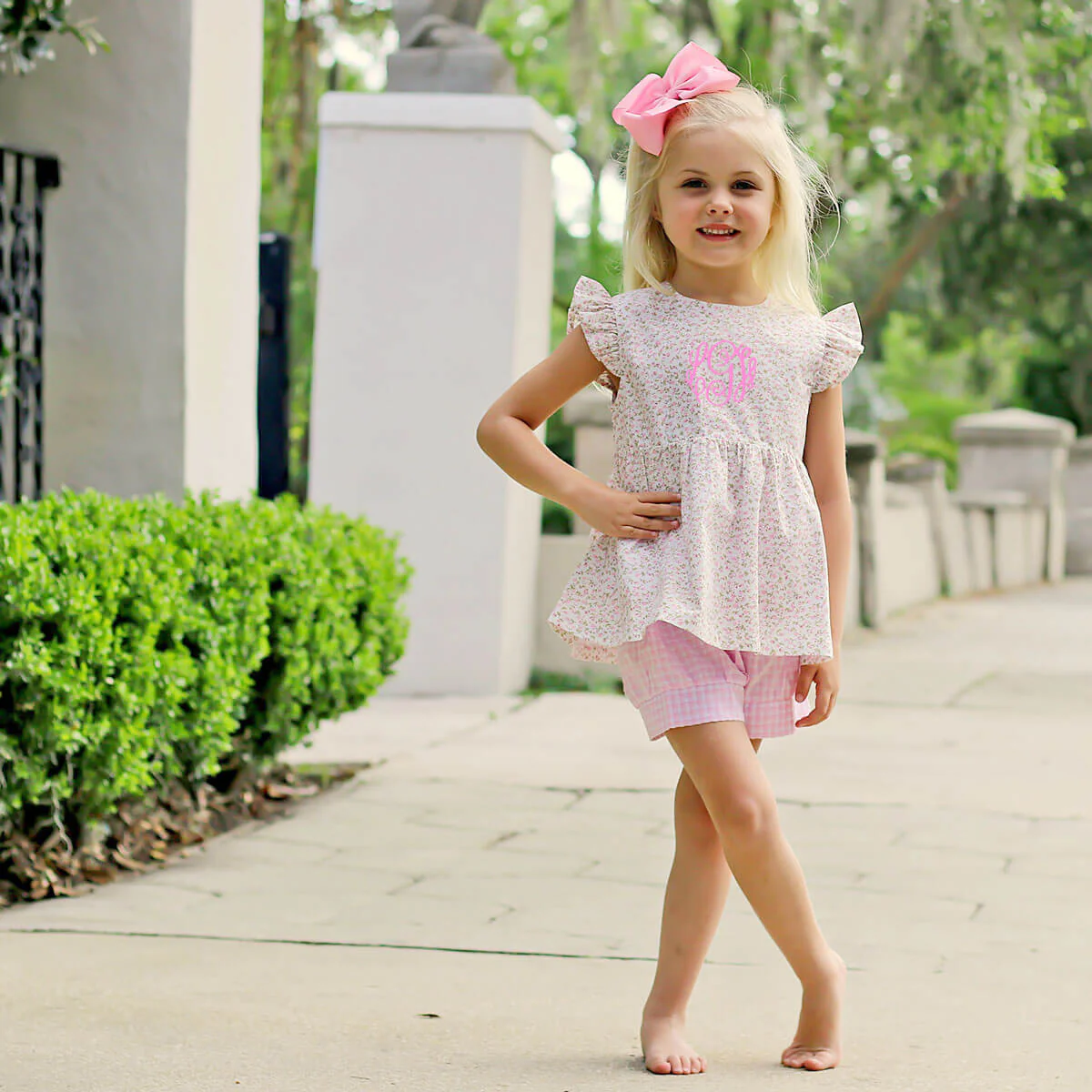 Sweet Rose Pink Floral Anna Short Set
