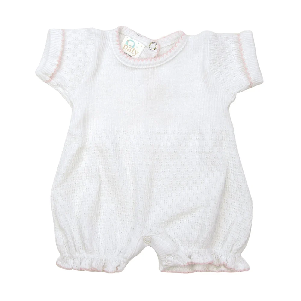 White Short Cuffed Sleeve Bubble